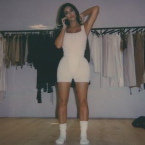 NWT SKIMS COTTON RIB BOXER BONE XL